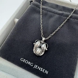 Georg Jensen 1994 Year Pendant Necklace Sterling Silver 925 with Pouch - Picture 1 of 12