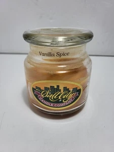 Vintage Salt City Candle Company Vanilla Spice Candle Used Burned - Picture 1 of 5