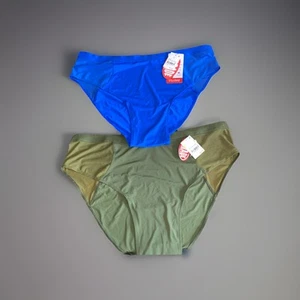 Parade 2 Pack Assorted Brief Womens 3XL Stretch Blue/Green Mesh Panels Intimate - Picture 1 of 13