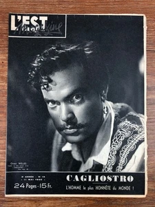 Zeitschrift L'EST MAGAZIN (Lothringen) Jahr 1950 Cov. ORSON WELLES in Cagliostro - Bild 1 von 1