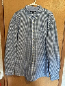 Camisa Tommy Hilfiger Para Hombre Manga Larga Con Botones Talla 2XL Calce Clásico A Cuadros - Imagen 1 de 3