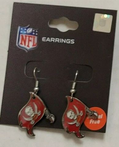 NFL Tampa Bay Buccaneers Team Earrings, NEW (Logo) Cover