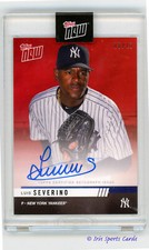 2019 Topps NOW Road to Opening Day Auto Luis Severino RED 08/10 Yankees