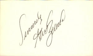 Gus Zernial Athletics d.2011 Signed/Autographed 3x5 Index Card 162520 - Picture 1 of 1
