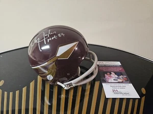 Minicasco Charley Taylor "HOF 84" Firmado Redskins Retro 2 Bares - Certificado de Autenticidad JSA - Imagen 1 de 8
