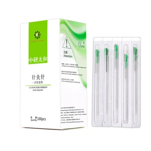 100x Acupuncture Manual Needle Disposable Sterile with Guide Tube 0.35x40mm 1.5" - Picture 1 of 17