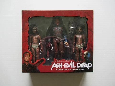 NECA ASH VS EVIL DEAD BLOODY ASH FACES DEMON SPAWN 7" FIGURE 3-PACK SEALED Cover