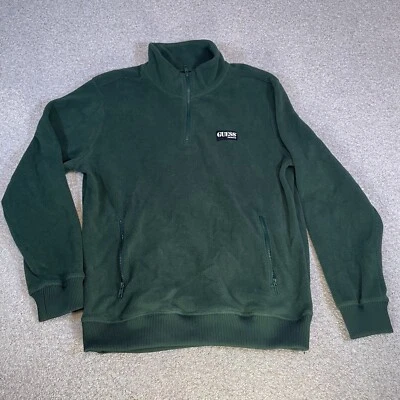 Vtg Guess 1/4 Zip Polar Fleece Pullover Forrest Green Adult Medium Sweatshirt - Image 1 of 4
