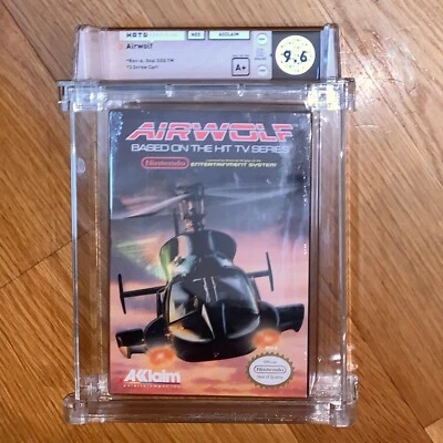New 1989 Airwolf Factory Sealed WATA 9.6 Graded NES Nintendo Game H-Seam - Image 1 of 4
