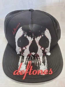 Metallkopf schwarz Death Thrash Schädel rot Deftones Truckermütze Druckknopflasche verstellbar - Bild 1 von 4