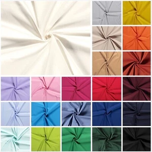 100% Baumwolle Stoffe Uni Popeline Stoff Bekleidung Deko Mundschutz - Bild 1 von 23