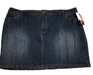 Route 66 Denim Skirt Blue Jean Spandex Stretch Pockets Women's 24W - Picture 1 of 9
