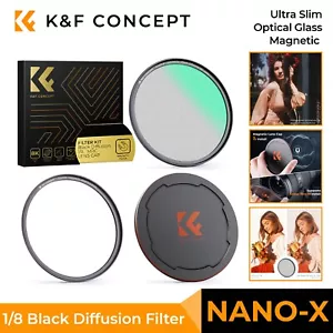 K&F Concept 49-82mm Magnetic Black Diffusion 1/8 Mist Cinematic Effect Filter - Picture 1 of 90