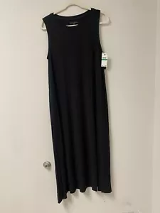 NWT Donna Karan sleepwear Black Long Nightshirt Size Large - Picture 1 of 8