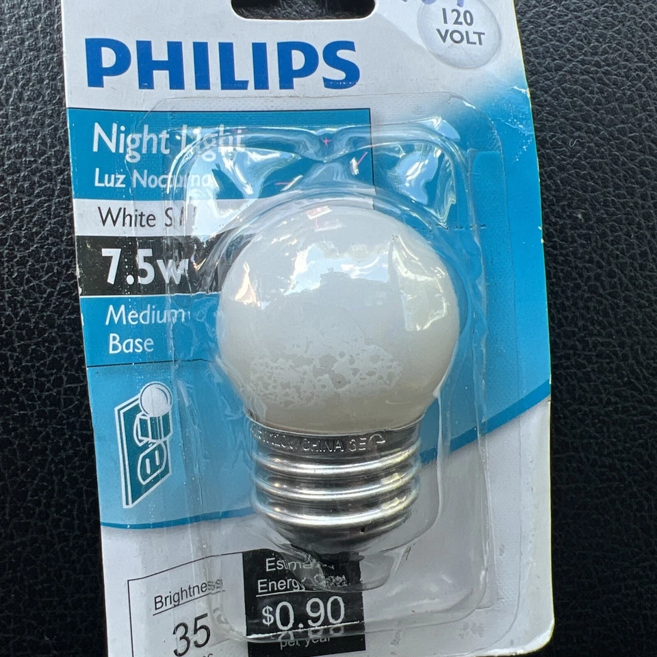 Philips Night Light 7.5W Bulb Medium Base White Kitchen Bath - Image 1 of 1