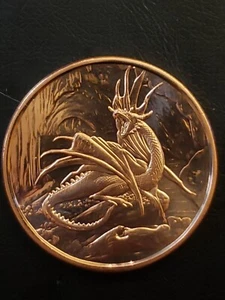 Nordic Lore Nidhogg Design 1 oz Brilliant Uncirculated Copper Round - Afbeelding 1 van 2