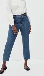 Everlane Jeans Womens 26 Curvy 90s Cheeky Straight Crop High Rise Button Fly NWT - Picture 1 of 12