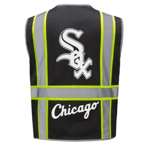 ⚾🦺CHICAGO WHITE SOX  WORK SAFETY VEST  PPE W/REFLECTIVE LOGO SIZE M/L/XL/2-4XL - Picture 1 of 1