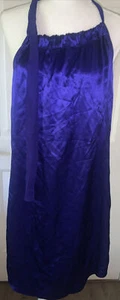 MSRP $308 Yaya Aflalo Y2K Vintage Black Silk Satin Halter Open Back Dress XS - Picture 1 of 6