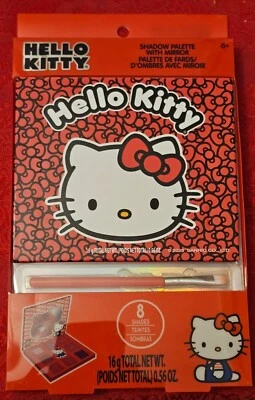 Hello Kitty Eyeshadow Palette with Mirror Brush 8 Eyeshadow Shades Age 8+ NEW  - Image 1 of 4