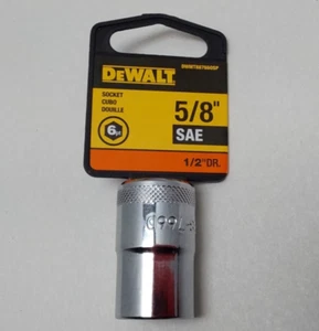 DeWalt 5/8" 6 Point 1/2" Drive Shallow Polished Chrome Socket 88-766D / 887660SP - Bild 1 von 5