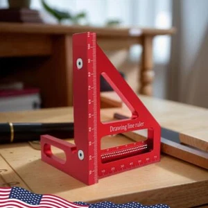 Holzbearbeitung Quadrat Winkelmesser Aluminiumlegierung 3D Multi-Winkel Messlineal - Bild 1 von 17