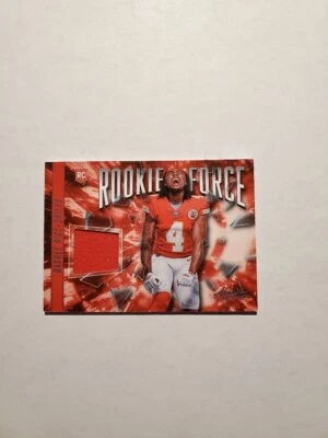 2023 Panini Absolute Football Rashee Rice Rookie Force Patch Chiefs #RF-17 RC - Image 1 of 2