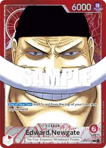 One Piece Paramount War Edward.Newgate arte antiguo OP02-001 casi como nuevo inglés - Imagen 1 de 1