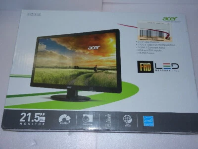 pls read new no warranty Acer S220HQL LCD computer monitor FHD VGA DVI S220 PC - Image 1 of 4