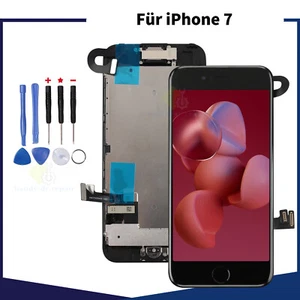 LCD Display Komplett Für iPhone 7 Touchscreen Bildschirm Schwarz mit Homebutton - Zdjęcie 1 z 11