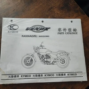 Carpeta catálogo piezas concesionario moto KYMCO Venox RA50AA referencia 2003 sellada - Imagen 1 de 3