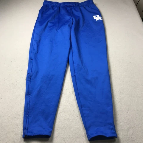 Kentucky Wildcats Sweatpants Mens Large Blue Nike Dri Fit Zip Cuff NCAA Logo Cover