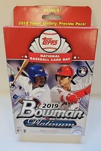 2019 Bowman Platinum Baseball Factory Sealed HANGER Box 28 Cards - Bild 1 von 5