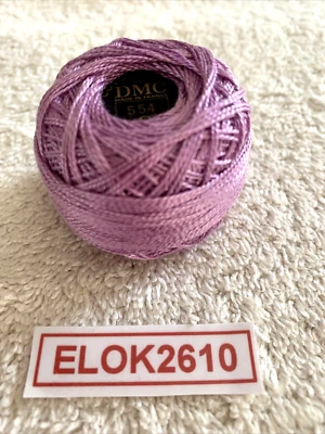 DMC Perle Cotton Thread  Purple Color 554 Size 8 95 Yards - Image 1 of 4