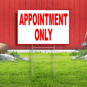 Appointment Only Indoor Outdoor Yard Sign - Picture 1 of 1