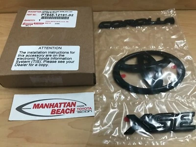 2019-2025 COROLLA  HATCHBACK XSE BLACKOUT EMBLEM OVERLAY KIT GENUINE TOYOTA - Image 1 of 3