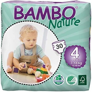 Bambo Nature Baby Diapers Classic, Size 4 (15-40 Lbs), 30 Count - Picture 1 of 10