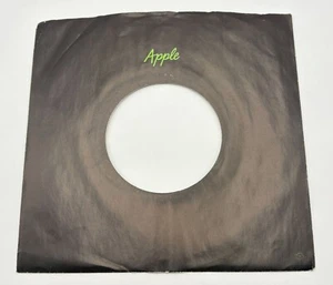 Original Apple Records Company Sleeve 45 RPM Vinyl Black Green Logo Glossy - Imagen 1 de 6