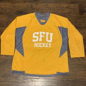 Simon Fraser SFU BCIHL Hockey Yellow Attitude Swivel Team Practice Jersey  - Picture 1 of 12