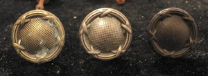 Lote de 3 tirones vintage de cajón redondo de latón diseño ligeramente diferente - Imagen 1 de 3
