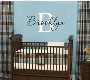 Wall Stickers custom baby name personal vinyl decal decor Nursery kid removable - Picture 1 of 2