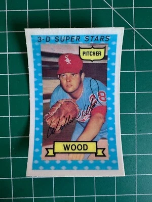 Kellogg's 1974 3-D Super Stars Wilbur Wood #34 White Sox Foto 1 de 2
