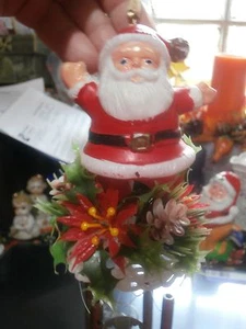 Vtg 1970s Vinyl Plastic Christmas Santa Claus Door Wind Chime Hong Kong ?   - Picture 1 of 5