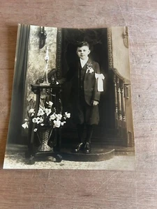 Knicker Suit Boy Photo Religious First Holy Communion 8 x 10 B + W 1920s Photo - Picture 1 of 24