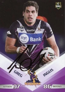 Signed 2010 Melbourne Storm NRL Daily Telegraph Card - Greg Inglis - Picture 1 of 3