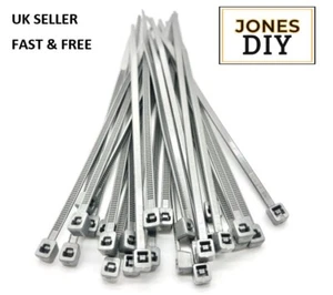 GREY CABLE TIES PREMIUM COLOURED ZIP TIE WRAPS STRONG LONG COLOURS TYE TIES' - Picture 1 of 8