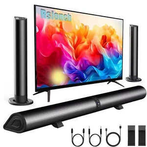 Surround Sound Bar 4 Speaker System Wireless Subwoofer TV Home Theater Bluetooth - Picture 1 of 23