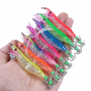 5 PIEZAS/Paquete de 10 cm/9 g señuelo luminoso camarón pulpo calamar plantilla gancho de pesca cebo bajo - Imagen 1 de 19