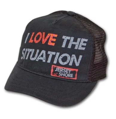 Jersey Shore Womens Love The Situation Black Trucker Cap Hat NWT - Image 1 of 4