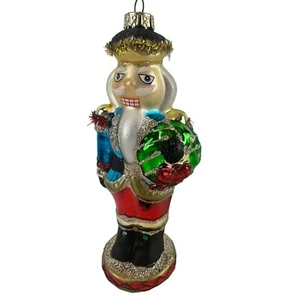 Blown Glass Nutcracker Ornament - Picture 1 of 4